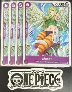 4 x One Piece OP12-076 UC Monet - ENG - Regular - Playset - NM/M - Image 1