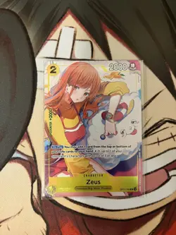 2 x ENGLISH Zeus (OP11-106) Promo Bandai Card Games Fest 24-25 One Piece Nami - Image 1