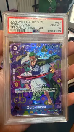 One Piece Card Game TCG OP09 Zoro-Juurou OP05-067 SP PSA 10 - Image 1