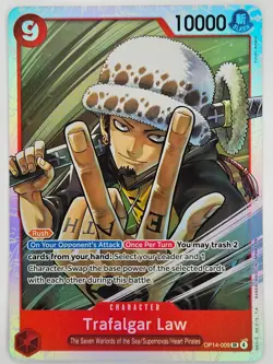One Piece - OP14-009 Trafalgar Law - Super Rare - Image 1
