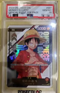 One Piece TCG Card Game Chinese Monkey D Luffy ST01-001/248 Top Prize PSA 10 - Image 1