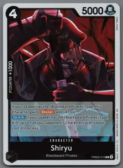 Shiryu PRB02-015 Rare Premium Booster The Best Vol. 2 One Piece NM - Image 1