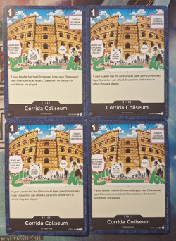 4x Corrida Coliseum OP04-096 Common Englisch PLAYSET NM One Piece - Image 1
