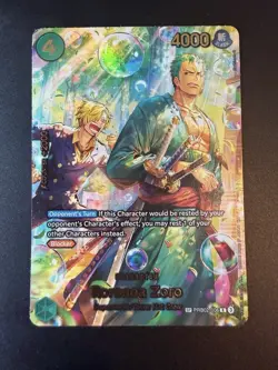 One Piece CCG Roronoa Zoro PRB02-006 OP14 The Azure Sea’s Seven Special Print - Image 1