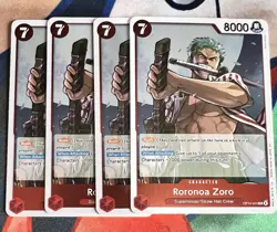 One Piece TCG Roronoa Zoro OP14-015 R Playset (x4 Cards) - Image 1