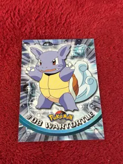 Wartortle 08 NM Topps Series 1 Near Mint Pokemon Card Black Logo - Image 1