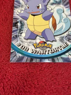 Wartortle 08 NM Topps Series 1 Near Mint Pokemon Card Black Logo - Image 4