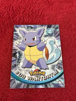 Wartortle 08 NM Topps Series 1 Near Mint Pokemon Card Black Logo - Image 5