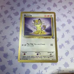 Meowth Gold Bordered Promo 56/64 Rare Pokemon Card - Fruit Rollup - HP - Image 1