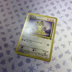 Meowth Gold Bordered Promo 56/64 Rare Pokemon Card - Fruit Rollup - HP - Image 2