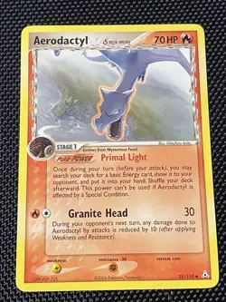 Aerodactyl Delta 35/110 Holon Phantoms Species Pokemon TCG Non-Holo Card LP/NM - Image 1