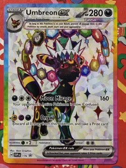 Umbreon ex Espeon ex Prismatic Evolutions Promo Cards Holo + Collectable Figures - Image 3
