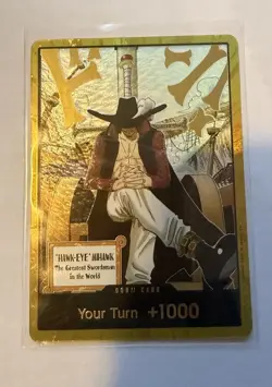 One Piece CCG Hawk-Eye Mihawk Don!! Foil Character Card Standard - Image 1