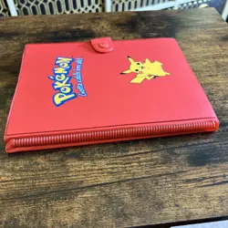 Vintage 1999 Pokemon Pikachu Red Binder TCG Album 30 Page Card Holder ✅ - Image 3