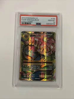 Pokemon TCG M Venusaur EX Full Art Ultra Rare Card 100/108 Evolutions PSA 10 - Image 2