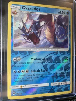 Pokemon Gyarados TCG Reverse Holo Rare Card Burning Shadows 33/147 English 2017 - Image 2