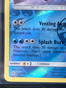 Pokemon Gyarados TCG Reverse Holo Rare Card Burning Shadows 33/147 English 2017 - Image 5