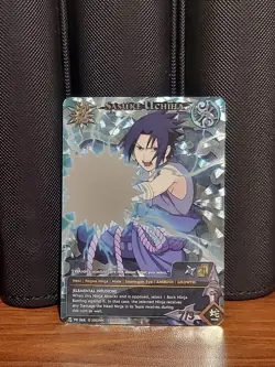 Naruto TCG Sasuke Uchiha Full Art Foil Promo Card NM PR-068 Shonen Jump - Image 1