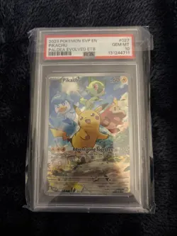 Pikachu Paldea Evolved ETB Black Star Promo 027 PSA 10 Graded Pokemon Card - Image 1