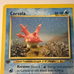 Corsola 37/75 Neo Discovery 1st Edition Pokemon Card Uncommon 2001 WotC Vintage - Image 5