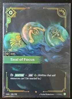 Riftbound Soul Of Focus EPIC Single CARD OGN-081 - League Of Legends - Image 1