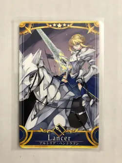 Fate Grand Order FGO Arcade Lancer Artoria Altria Pendragon Card - Image 1