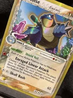 Blastoise (Delta Species) 2/100 Pokemon Crystal Guardians Holo Card DMG Creased - Image 2