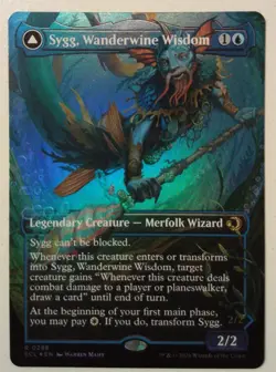 Sygg, Wanderwine Wisdom *Borderless FOIL Rare* Magic MtG x1 Lorwyn Eclipsed - Image 1