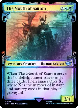 MTG FOIL The Mouth of Sauron Showcase Silver Foil - The Lord of the Rings #667 - Image 1