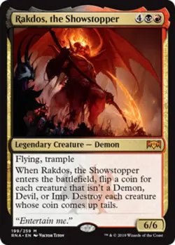 MTG - Rakdos, the Showstopper - Ravnica Allegiance - NM, English Magic FLAT RATE - Image 1