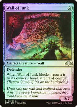 MTG FOIL Wall of Junk - Dominaria Remastered #240 - Image 1