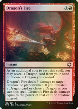 MTG Dragon's Fire Foil ** Adventures in the Forgotten Realms ** English (NM) - Image 1