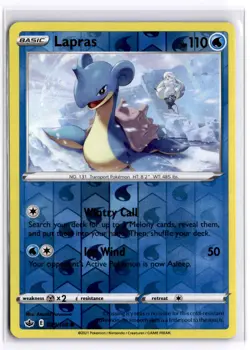 Lapras 029/198 Reverse Holo Pokemon SWSH06: Chilling Reign NM - Image 1