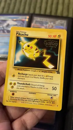 Pikachu #4 1999 WB Black Star Promo Pokemon the First Movie Pokemon TCG NM WOTC - Image 1