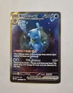 POKEMON BLASTOISE EX 200/165 SCARLET & VIOLET 151 FA ILLUSTRATION RARE NEAR MINT - Image 1