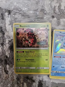 Pokemon SEALED Buzzwole SM218 Cosmic Eclipse Prerelease Promo - Image 1