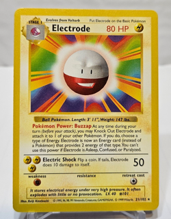 Electrode 21/102 Rare SHADOWLESS Base Set Pokemon 525 - Image 1