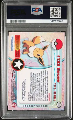 2000 TOPPS CHROME POKEMON T.V. SPECTRA #133 EEVEE PSA 10 - Image 2