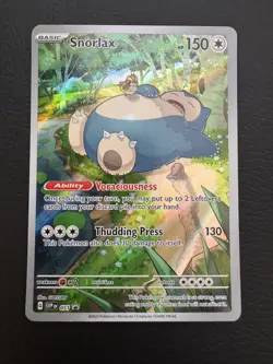 Pokemon TCG Snorlax SVP 051 Scarlet & Violet 151 Black Star Promo - Image 3