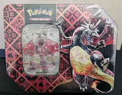 Pokemon TCG Paldean Fates Tin Sealed Charizard EX - Image 1