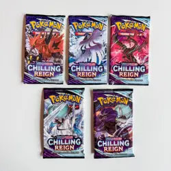 5x Pokemon Booster Packs Chilling Reign Full Art Set NEW SEALED FREE SHIPPING - Image 1