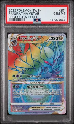 2022 Pokemon Sword and Shield Lost Origin Giratina Vstar #201 PSA 10 - Image 1
