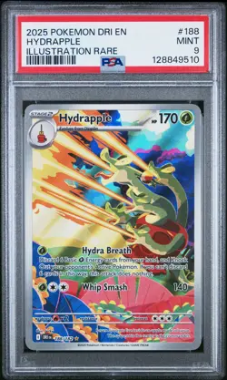 2025 POKEMON DRI EN-DESTINED RIVALS ILLUSTRATION RARE #188 HYDRAPPLE PSA 9 - Image 1
