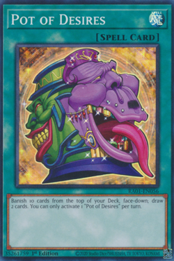 Pot of Desires RA01-EN056 Super Rare 1st Edition NM Yugioh - Image 1