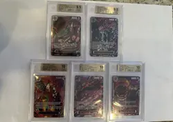 One Piece OP-13 Five Elder Demon God pack BGS 3 10s & 2 9.5s Red Alt Art - Image 1
