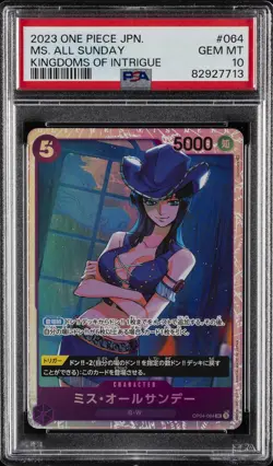 2023 ONE PIECE JPN OP04-KINGDOMS OF INTRIGUE #064 MS. ALL SUNDAY PSA 10 - Image 1