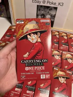 One Piece OP-13 Carrying on His Will Sleeved Booster Pack Lot of 24 - Image 2