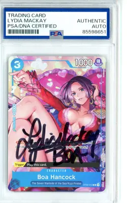 PSA Lydia Mackay Signed Boa Hancock ST03-013 One Piece Seven Warlords Of The Sea - Image 1