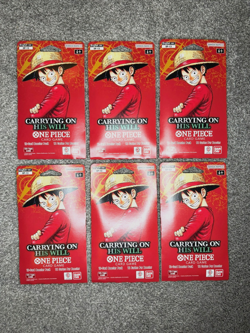 One Piece OP-13 Carrying On His Will Sleeved Booster Packs Lot Of 6 New Sealed - Image 1