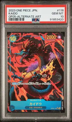 2023 One Piece Kaido Wano OP05-118 Japanese Full Art PSA 10 Graded Card - Image 1